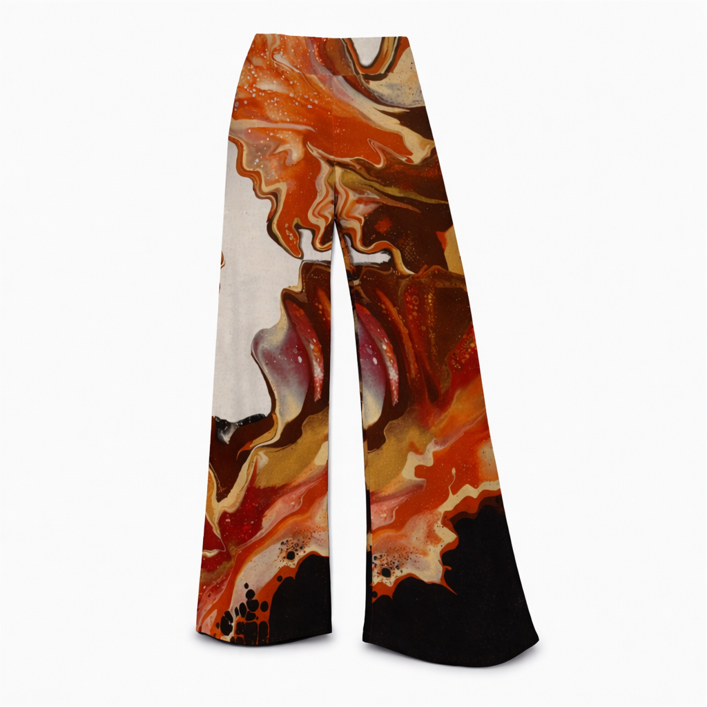 Alaina Palazzo PONTE Pants - Black Flow