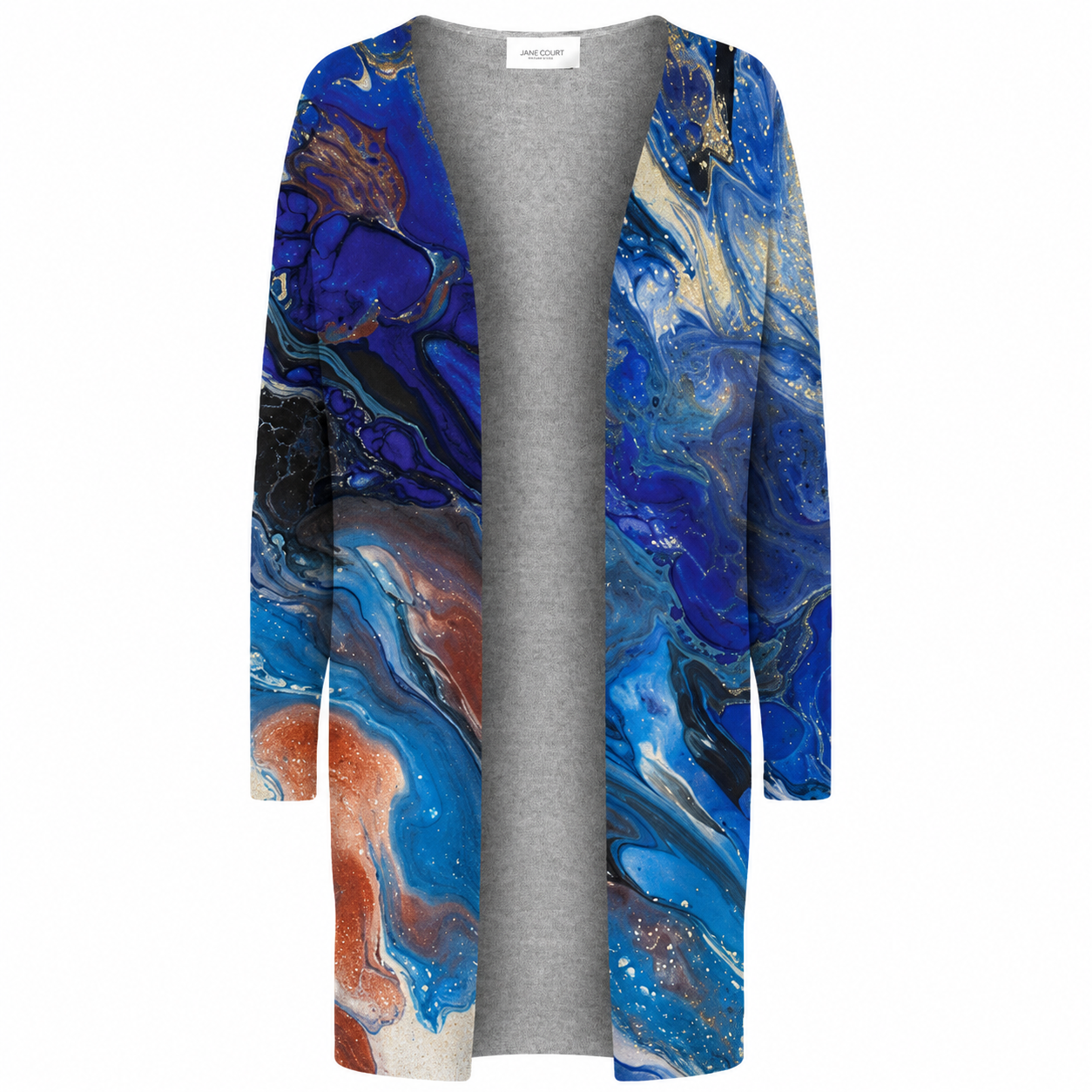 Alaina Duster Cardigan - Blueberry Waves