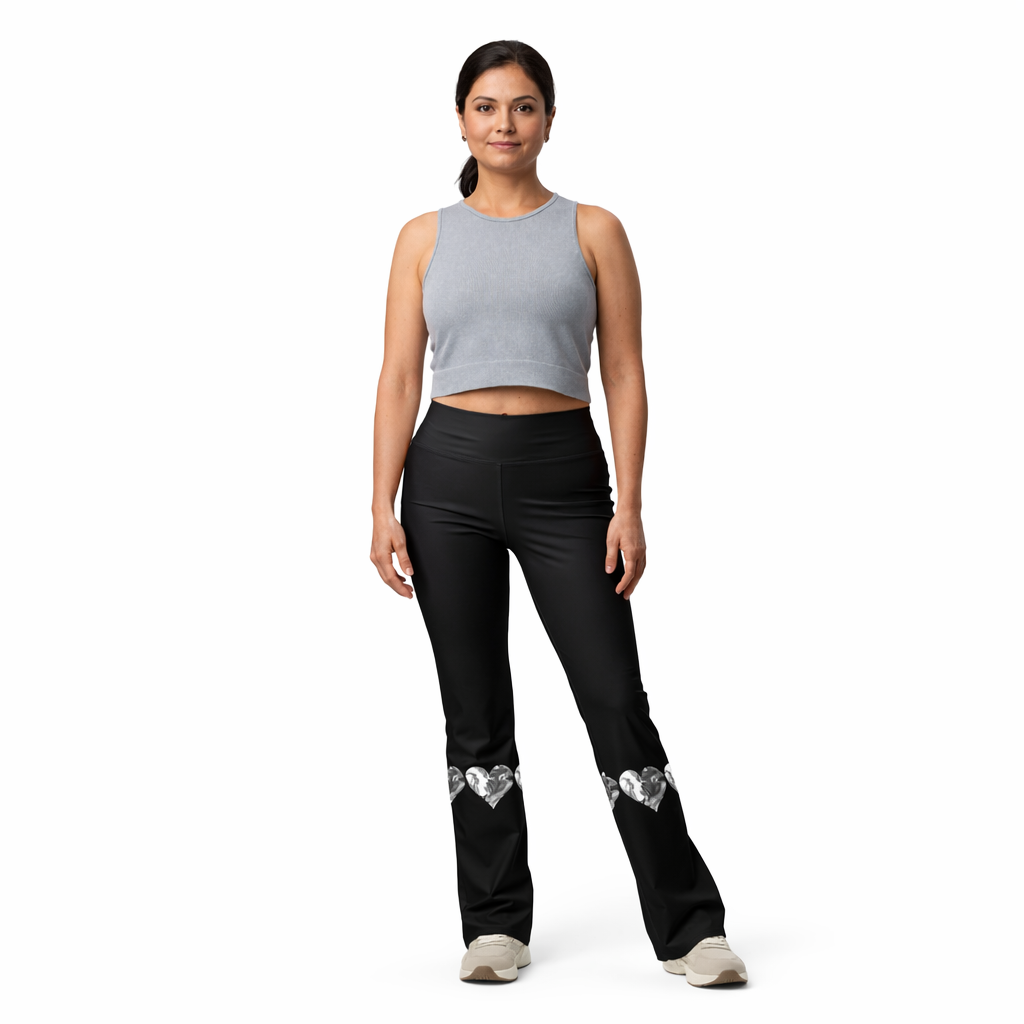 Flare leggings - Flow Heart (Blk)