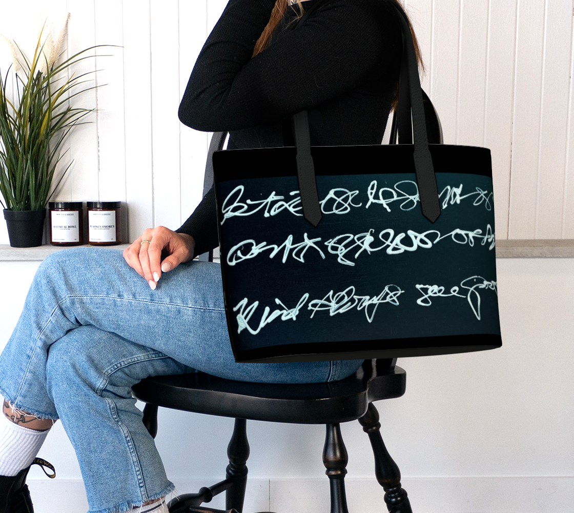 Vegan Leather Tote Bag - Kind Words