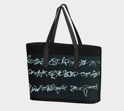 Vegan Leather Tote Bag - Kind Words