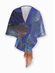 Karima Curved Wrap - Blueberry Waves