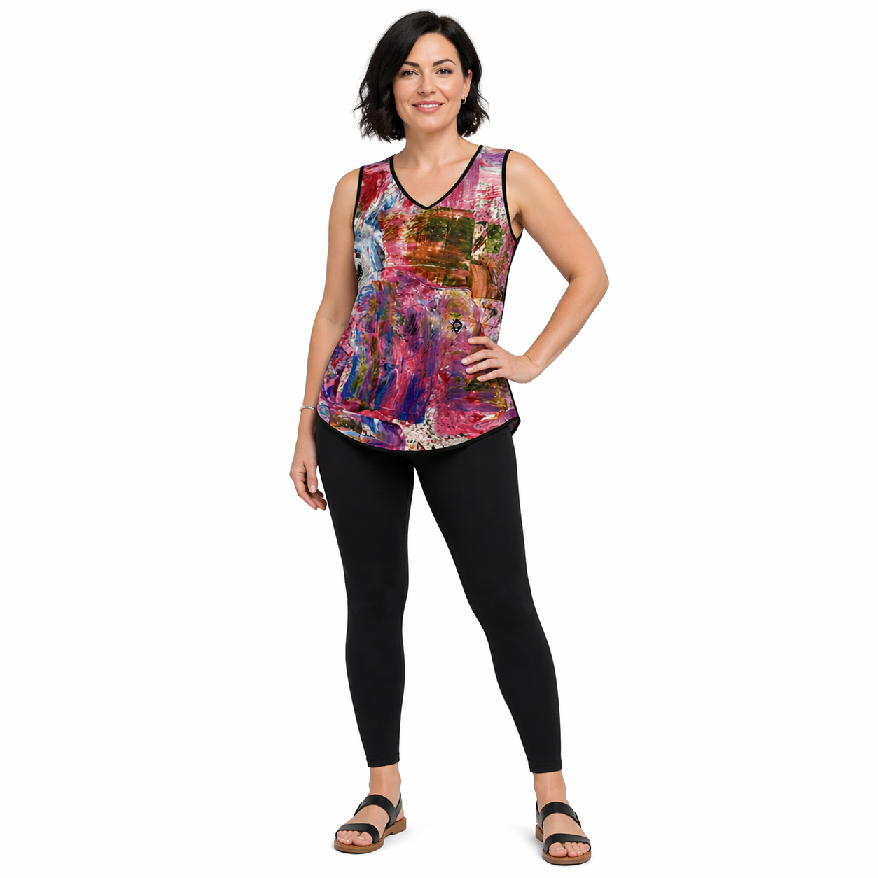 Kaplan Tank - Pink Abstract