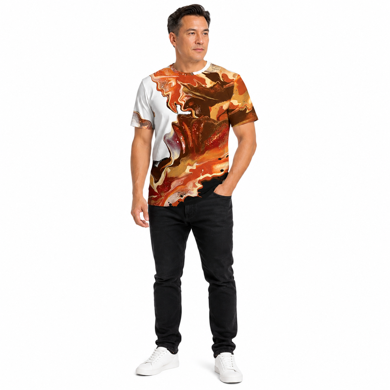 Men's Salvator T-Shirt - Black Flow
