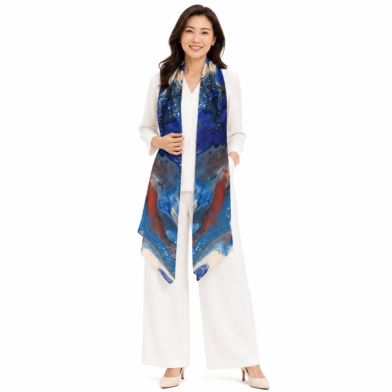 Vivienne Scarf - Blueberry Waves