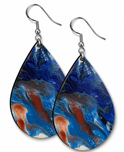 Pixie Earrings - Blueberry Waves