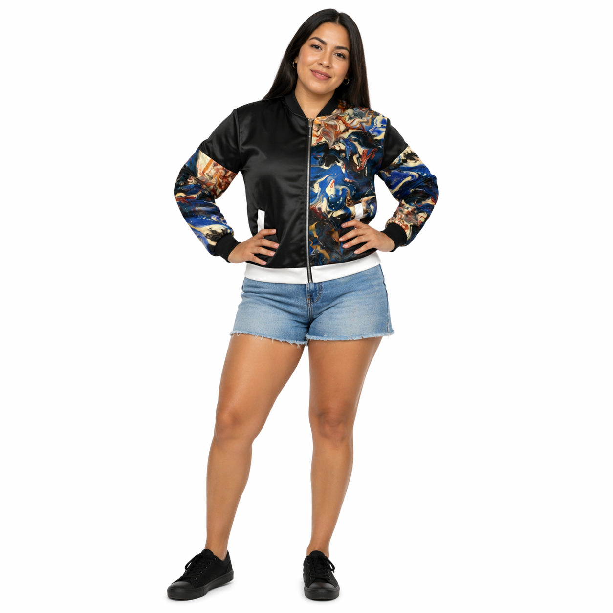 Unisex Bomber Jacket - Original Art Blue Haze