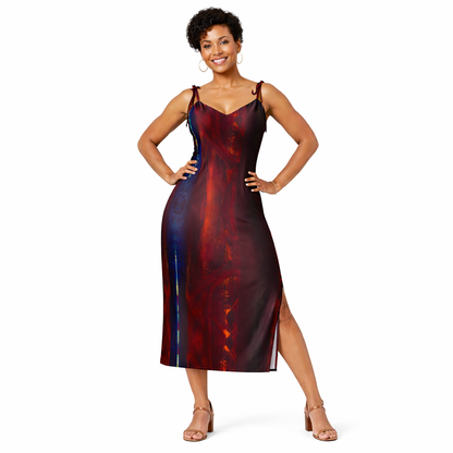 Tie-strap midi dress - My Kind of Red