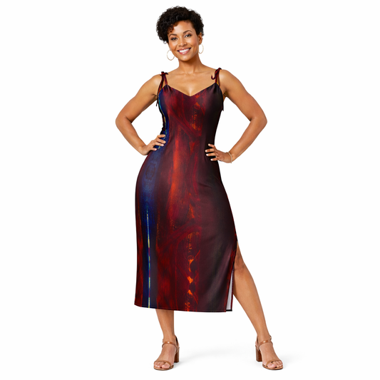 Tie-strap midi dress - My Kind of Red