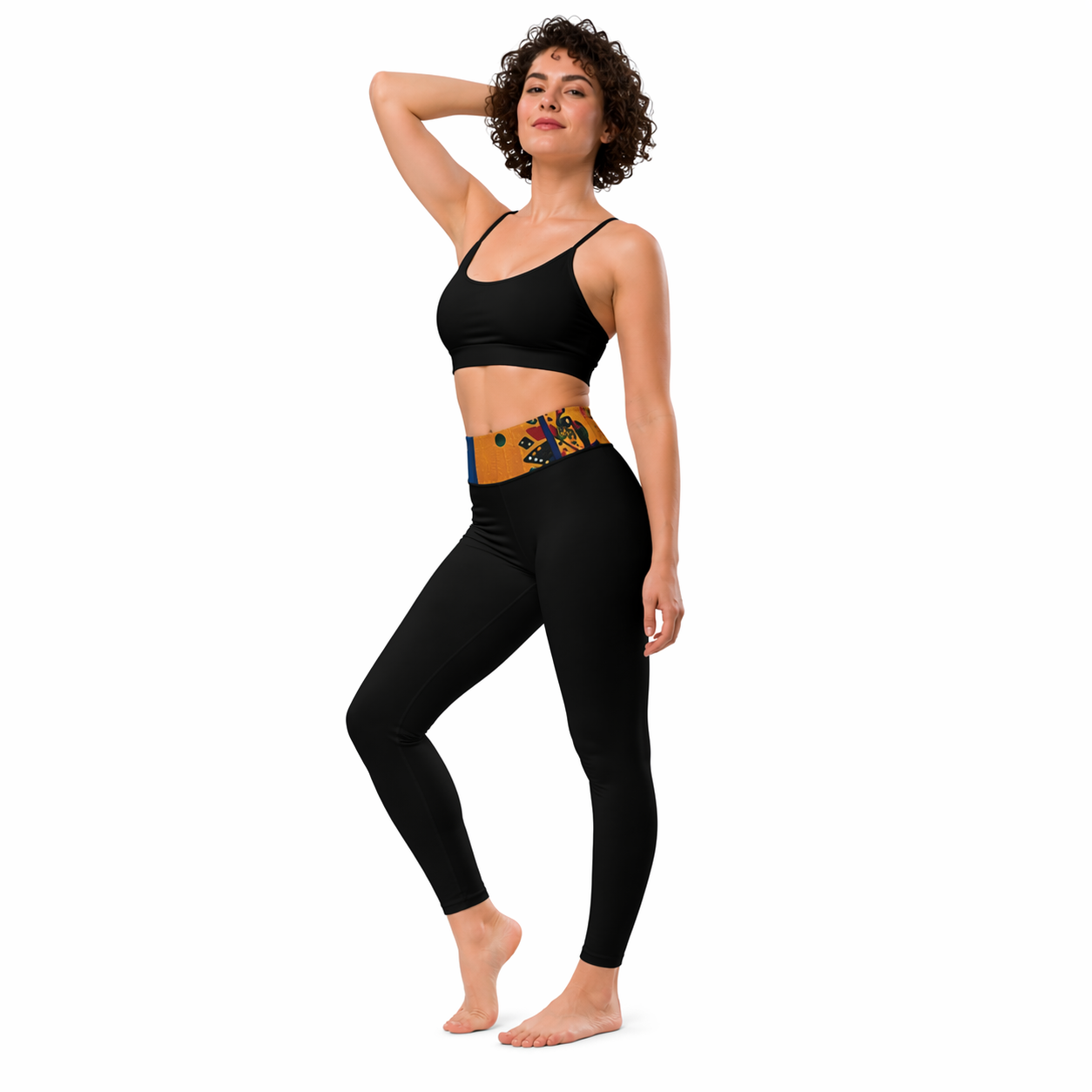 Yoga Leggings - Patchwork band Original Art