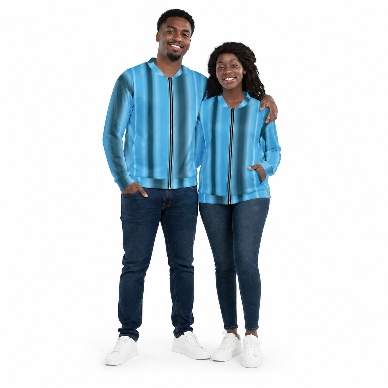 Unisex Bomber Jacket - Blue Gradient