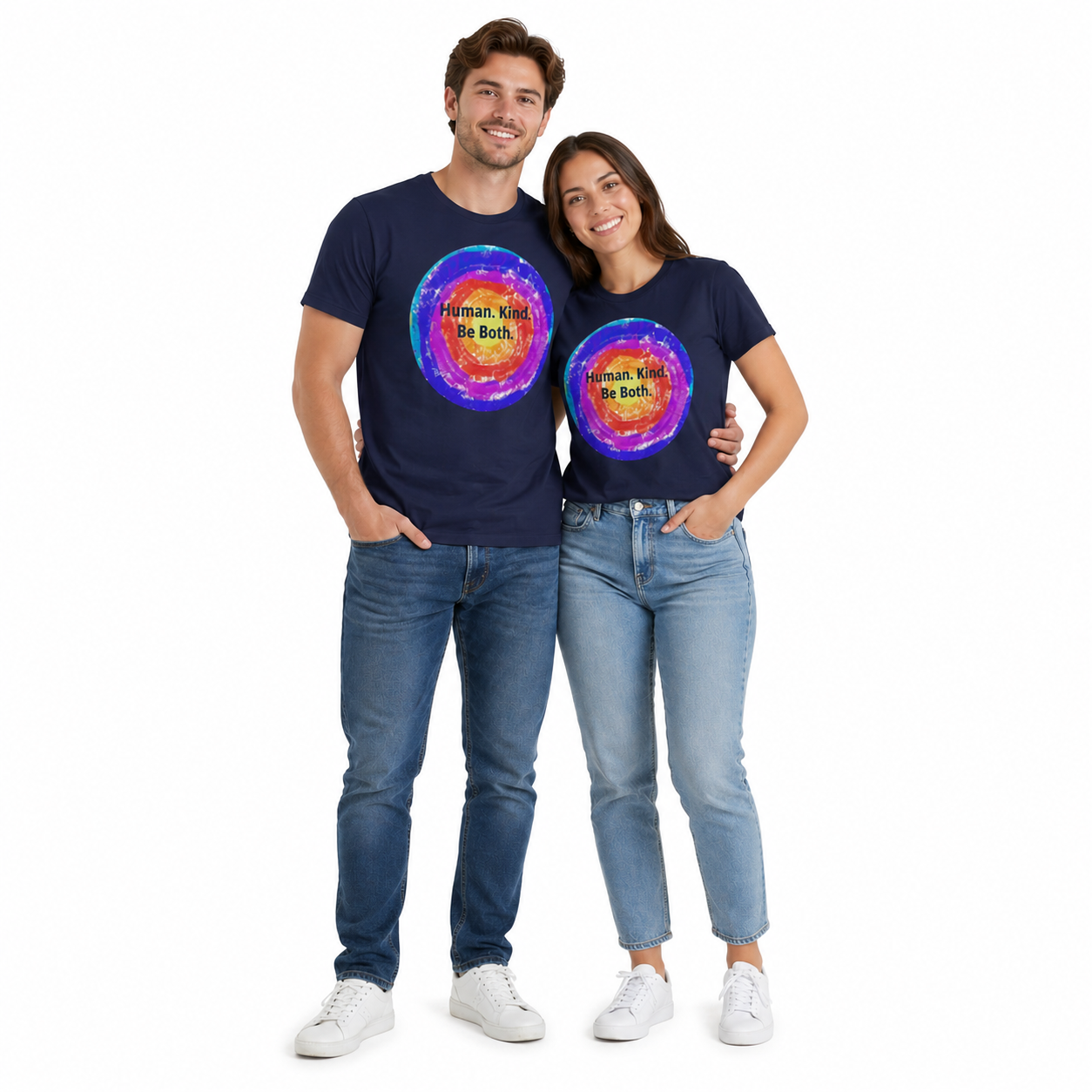 Him & Her t-shirt - Human. Kind.