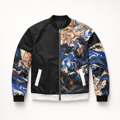 Unisex Bomber Jacket - Original Art Blue Haze