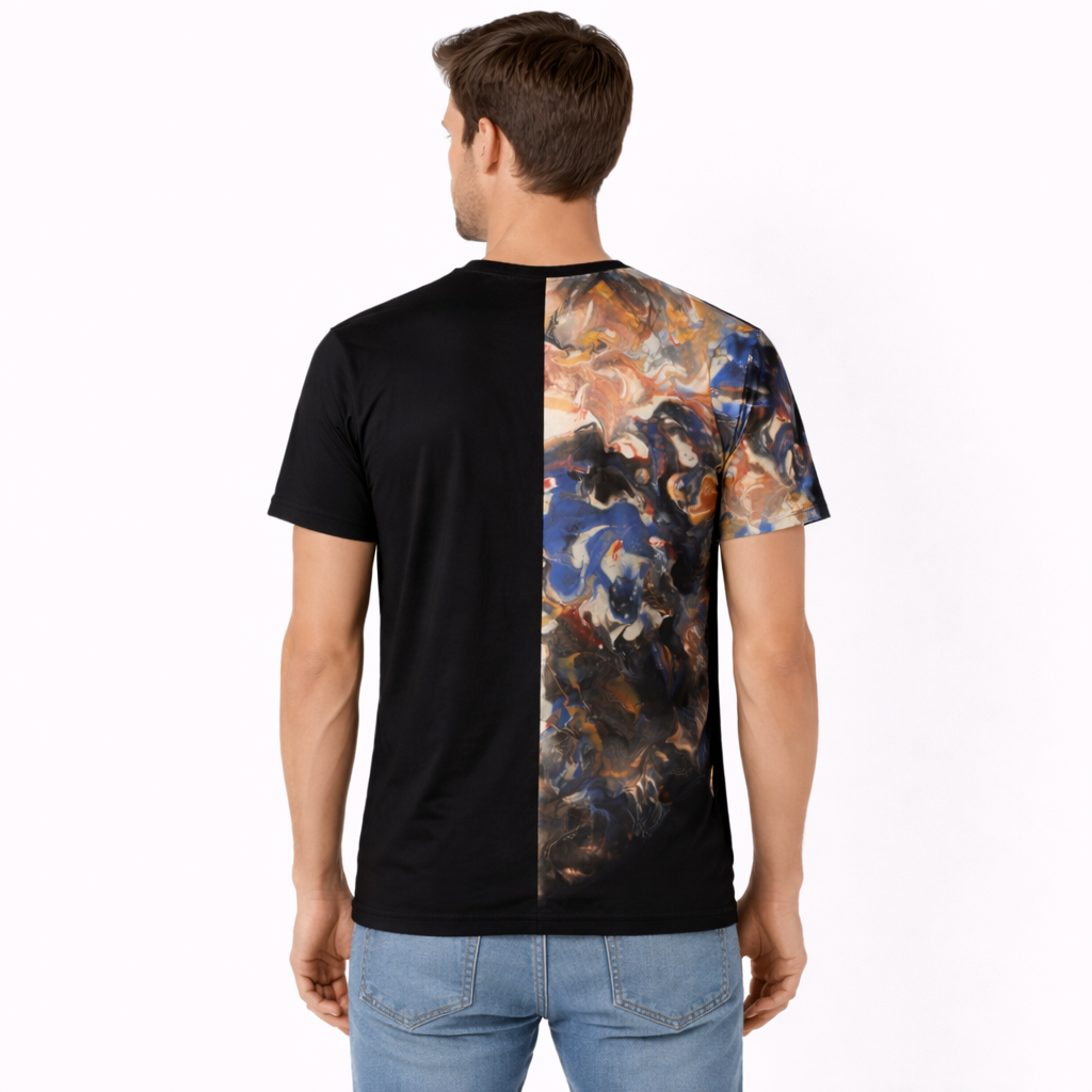 Men's Crewneck T-shirt - Original Art: Blue Haze