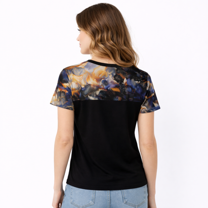 Women's Crewneck T-shirt - Original Art Blue Haze
