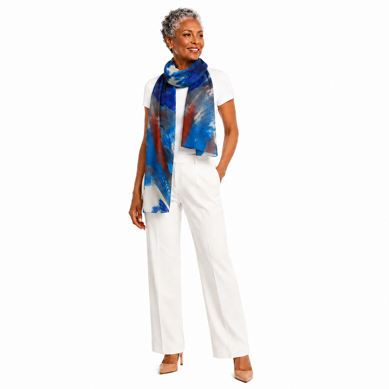 Vivienne Scarf - Blueberry Waves