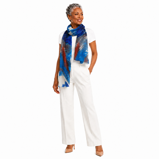 Vivienne Scarf - Blueberry Waves