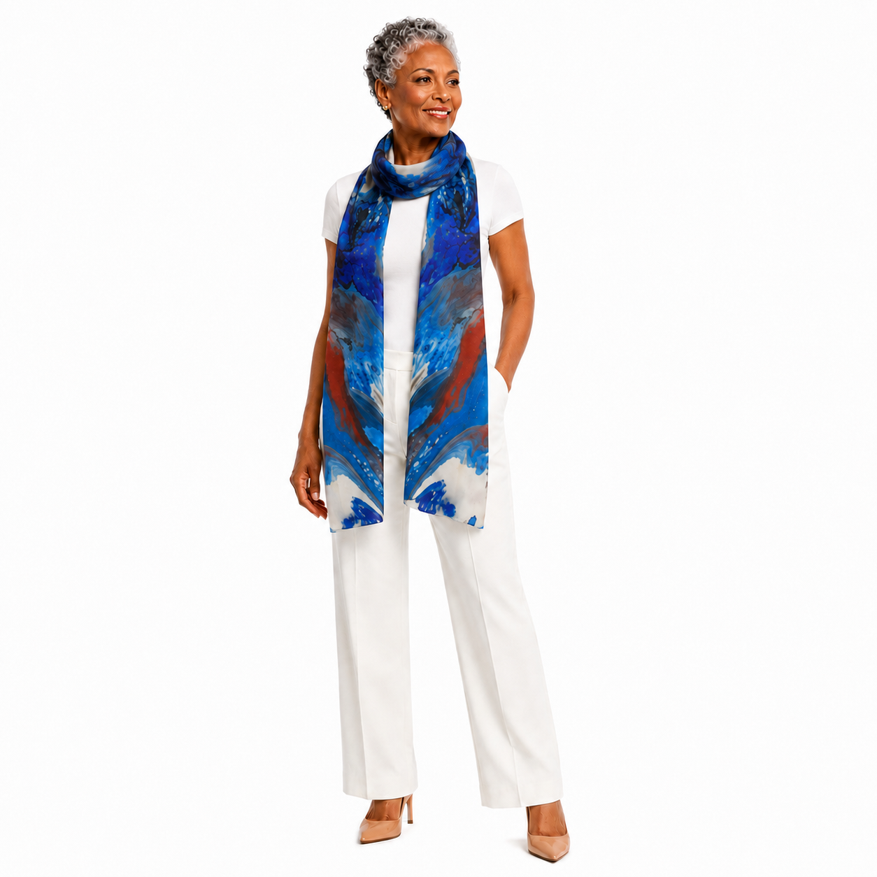 Vivienne Scarf - Blueberry Waves