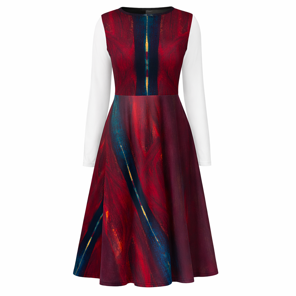 Long sleeve midi dress - My Kind of Red