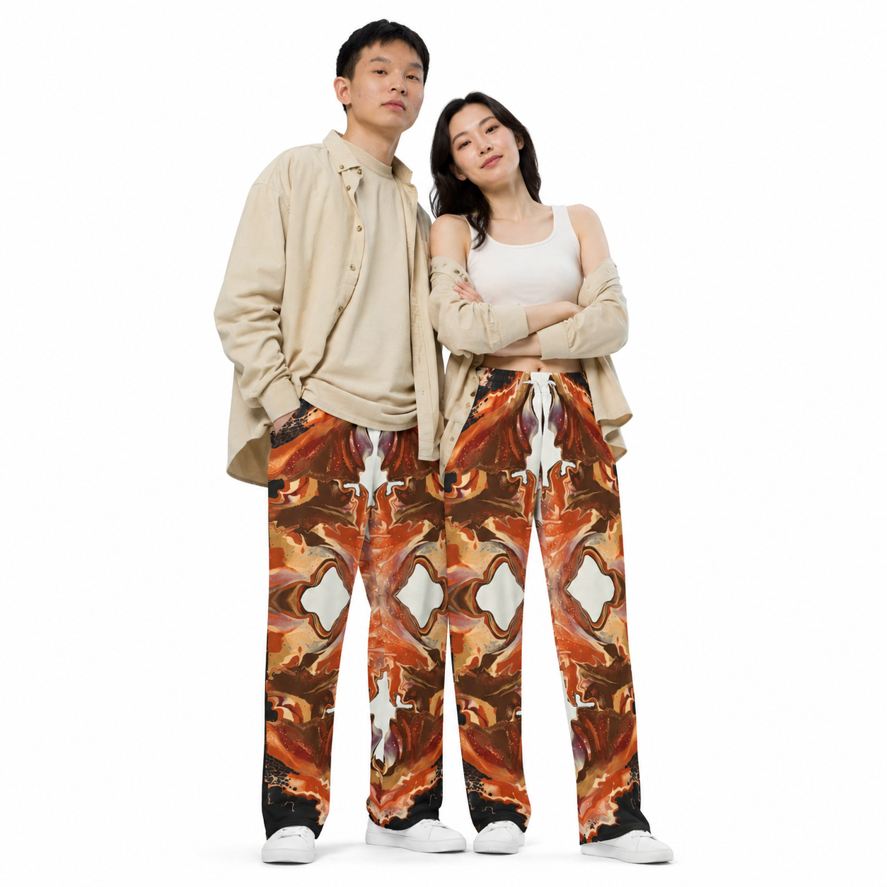 Unisex Wide-leg Comfy Pants - Flow