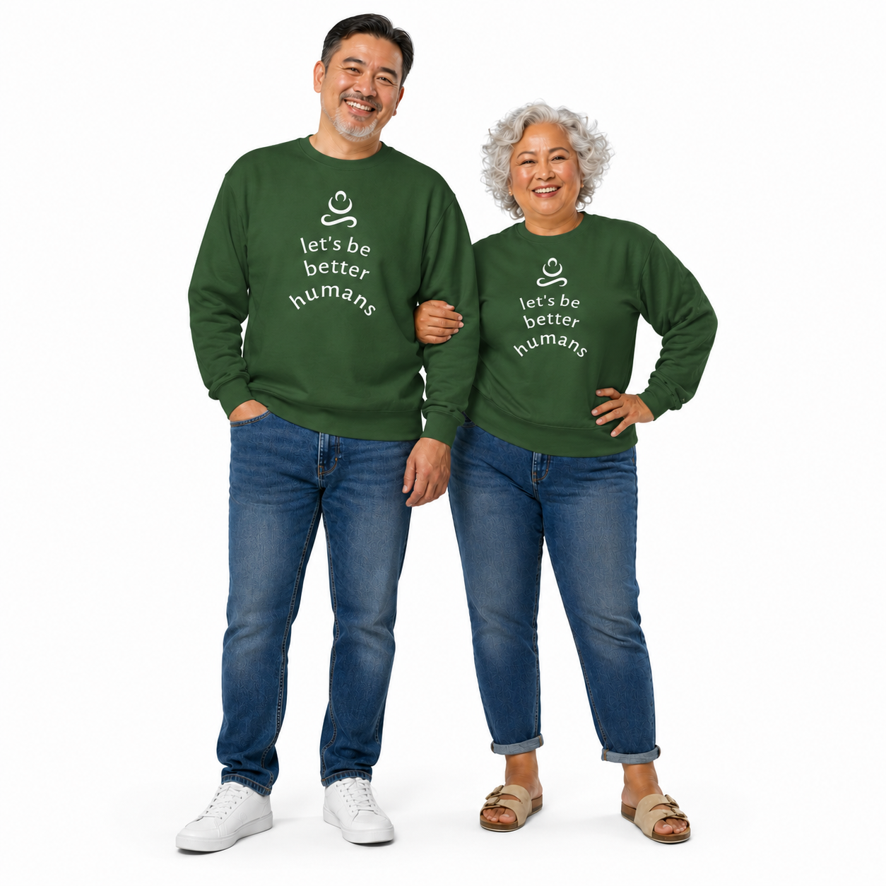 Symbol Let's Be Better Humans Unisex Premium Sweatshirt