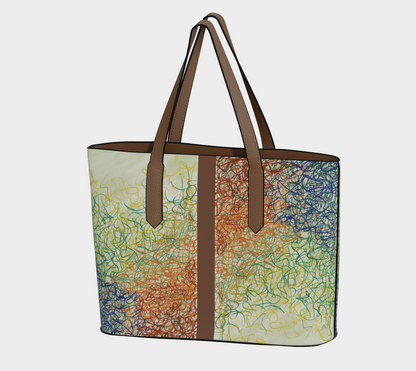 Vegan Leather Tote - Grasses