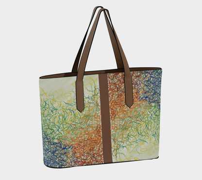 Vegan Leather Tote - Grasses